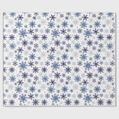 Schneeflocken Weihnachtspapier Geschenkpapier (Flach)