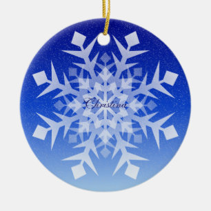Schneeflocken Weihnachtsschmuck mit Namen