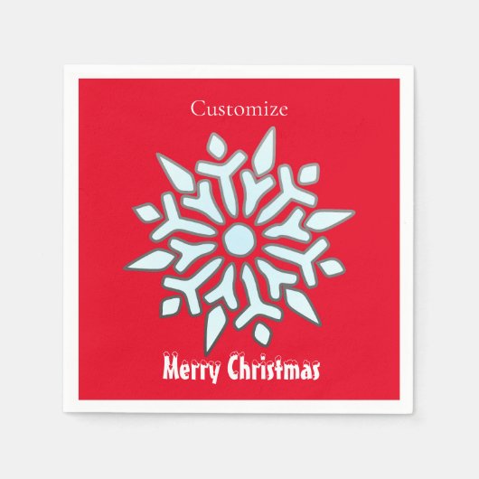 Schneeflocken Weihnachtsschmuck Thunder_Cove Serviette (Vorderseite)