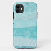Schneeflocken Weihnachtstelefoncase Case-Mate iPhone Hülle (Rückseite)