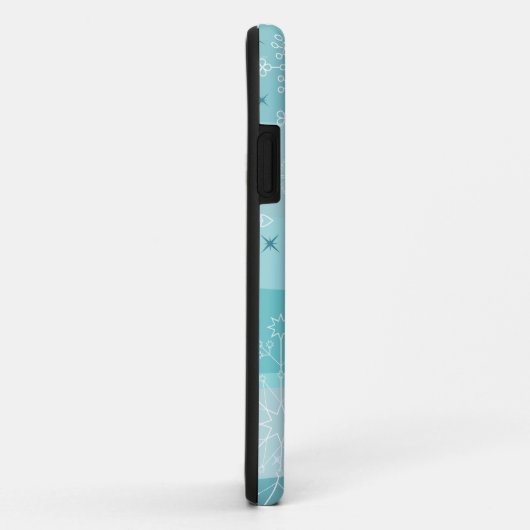 Schneeflocken Weihnachtstelefoncase Case-Mate iPhone Hülle (Hinten/Rechts)