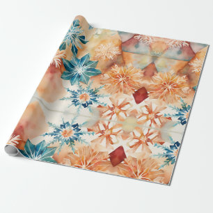 Schneeflocken Weihnachtswrapping Paper Geschenkpapier