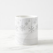 Schneeflocken (weiß) kaffeetasse (Mittel)