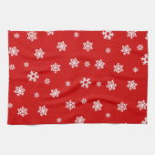 Schneeflocken (weiß) [Weihnachtsmuster] Küchentuch (Horizontal)