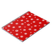 Schneeflocken (weiß) [Weihnachtsmuster] Notizblock (Linke Seite)