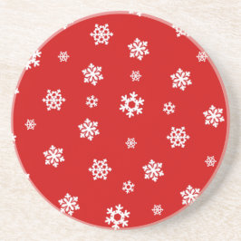 Schneeflocken (weiß) [Weihnachtsmuster] Untersetzer