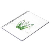 Schneeflocken, weiße Blume, Aquarell Notizblock (Linke Seite)