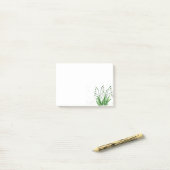 Schneeflocken, weiße Blume, Aquarell Post-it Klebezettel (Auf Schreibtisch)