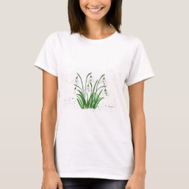 Schneeflocken, weiße Blume, Aquarell T-Shirt