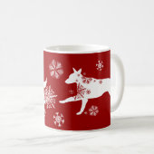 Schneeflocken Weißer Hirtenhund Kaffeetasse (VorderseiteRechts)
