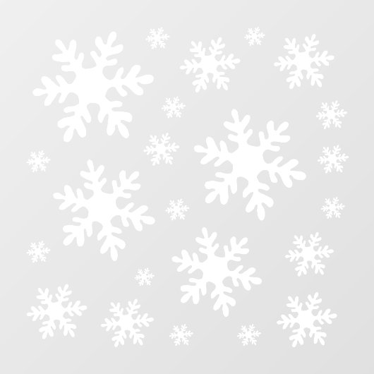 Schneeflocken Weißer Schnee Winter Weihnachtsfeier Fensteraufkleber (Blatt)