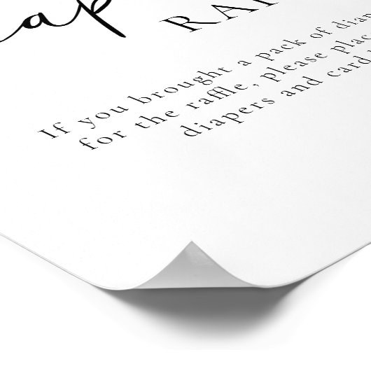 Schneeflocken Windelwindzeichen Poster (Ecke)