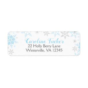 Schneeflocken Winter Baby Boy Dusche Blue Silver