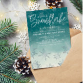 Schneeflocken Winter Baby Dusche Einladung