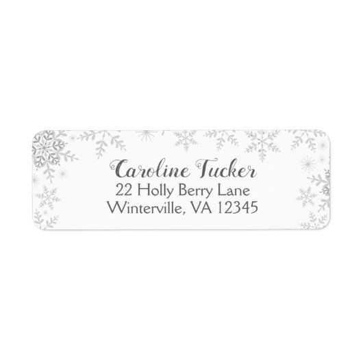 Schneeflocken Winter Baby Dusche Silberner Glitzer (Vorne)