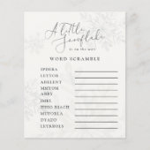 Schneeflocken Winter Baby Dusche Wort Rührei (Vorderseite)