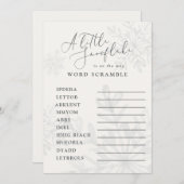 Schneeflocken Winter Baby Dusche Wort Rührei Einladung (Vorne/Hinten)