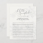 Schneeflocken Winter Babydusche Ratschläge Worte (Vorne/Hinten)