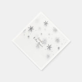 Schneeflocken Winter Babydusche Serviette (Ecke)