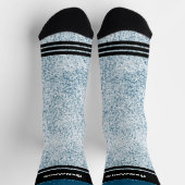 Schneeflocken Winter Blue Sportname Socken (Oben)