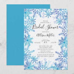 Schneeflocken Winter Bridal Dusche Einladung