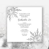 Schneeflocken Winter Bridal Dusche Einladung
