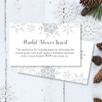 Schneeflocken Winter Bridal Dusche Einladung einfü