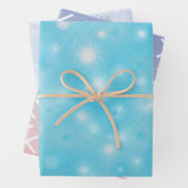 Schneeflocken Winter Elegante Pastellfarben Weihna Geschenkpapier Set (Beispiel)