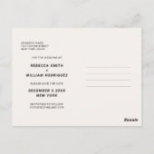 Schneeflocken Winter Foto Save the Date Einladung Postkarte (Rückseite)