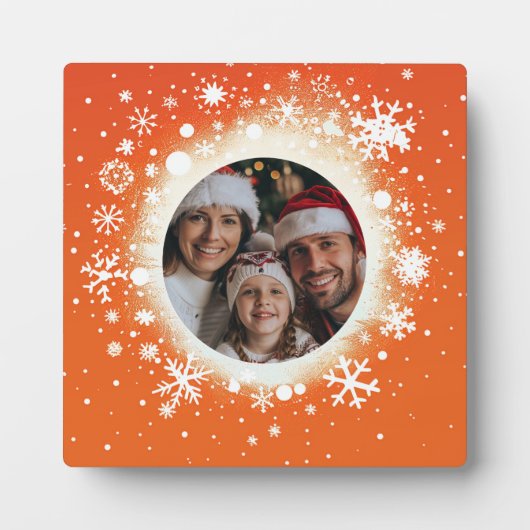 Schneeflocken & Winter Fotoplatte (Vorderseite)
