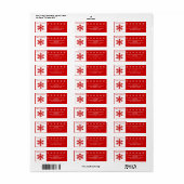 Schneeflocken Winter Frohe Weihnachten Rotes Weiß (Vorne)