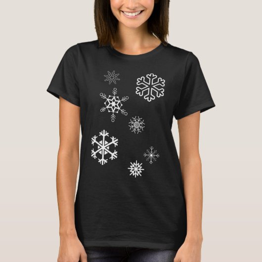 Schneeflocken Winter ist hier und Schnee T-Shirt (Vorderseite)