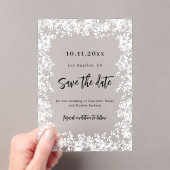 Schneeflocken Winter klar Hochzeit Save the Date K Acryleinladungen (Insitu (Handheld))