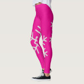 Schneeflocken Winter Leggings Pink Workout Pants (Links)