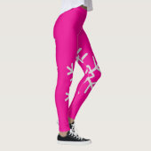 Schneeflocken Winter Leggings Pink Workout Pants (Rechts)