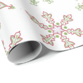 Schneeflocken Winter Moderne Stilvolle Weihnachtsf Geschenkpapier (Rolleneckpunkt)