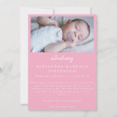 Schneeflocken Winter Skies Light Pink Weihnachten  Ankündigung (Rückseite)