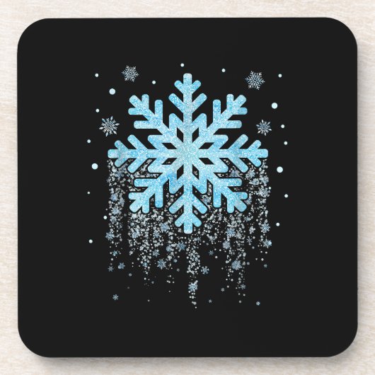 Schneeflocken Winter Weihnachten Matratzen Mens Wo Getränkeuntersetzer (Vorderseite)