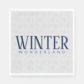 Schneeflocken-Winter-Weihnachtsmuster Serviette (Vorderseite)