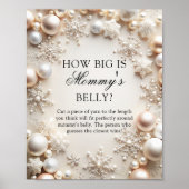 Schneeflocken Winter Wie groß ist Mama's Bauch Poster (Vorne)