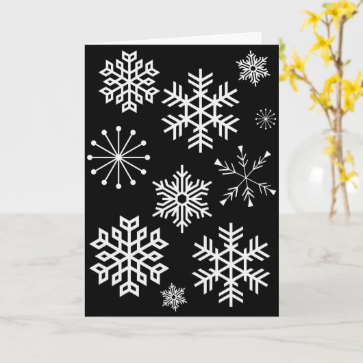 Schneeflocken Winter wünscht Weihnachtskarten Karte (Gelbe Blume)