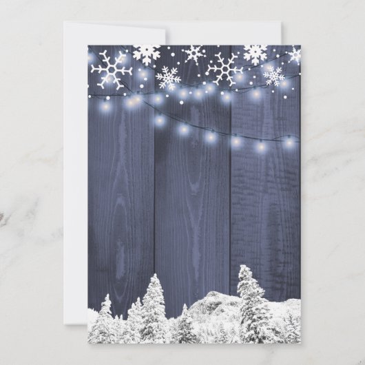 Schneeflocken Winterabend Probe Einladung (Rückseite)