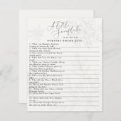 Schneeflocken Winterbabydusche Quiz (Vorne/Hinten)