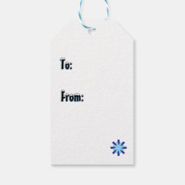 Schneeflocken Winterdesign Blaue Kälte Niedlich Geschenkanhänger