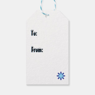 Schneeflocken Winterdesign Blaue Kälte Niedlich Geschenkanhänger