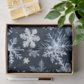 Schneeflocken Winterdesign Blaue Kälte Niedlich Seidenpapier (Geschenk)