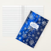 Schneeflocken Winterferien Weihnachten Notizblock (Innen)