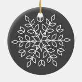 Schneeflocken WinterFoto Keramik Ornament (Hinten)