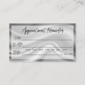 Schneeflocken Winterfriseur Erinnerung Visitenkarte (Rückseite)