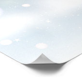 Schneeflocken Winterhochzeit Willkommensschild Poster (Ecke)